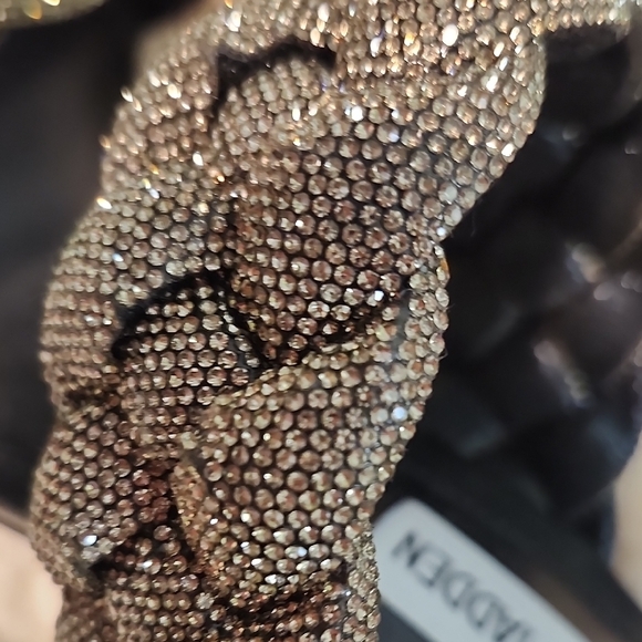 Steve Madden Black Heels with Silver Braided Straps - Picture 4 of 8